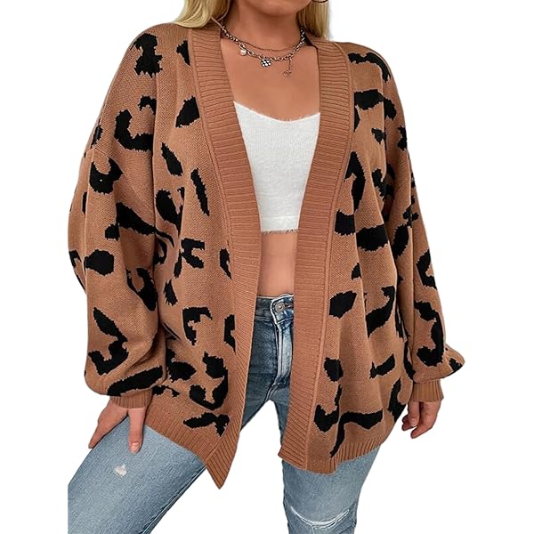 Women's Color Block Leopard Print Button Down Long Sleeve
